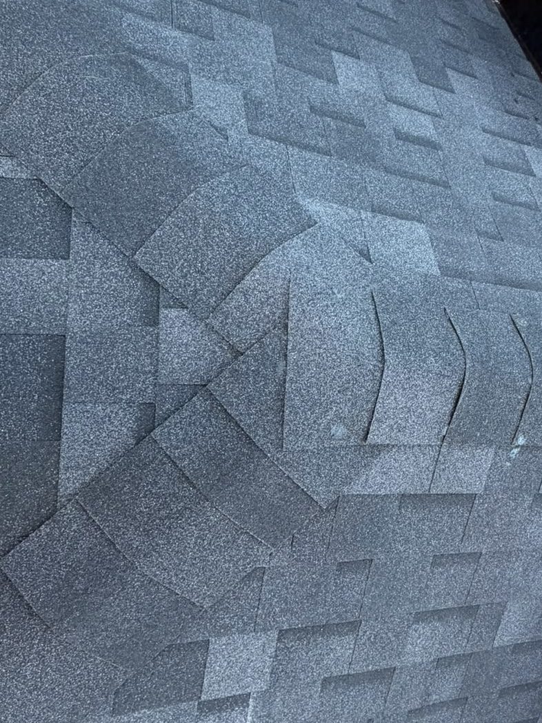 Finished shingle roof