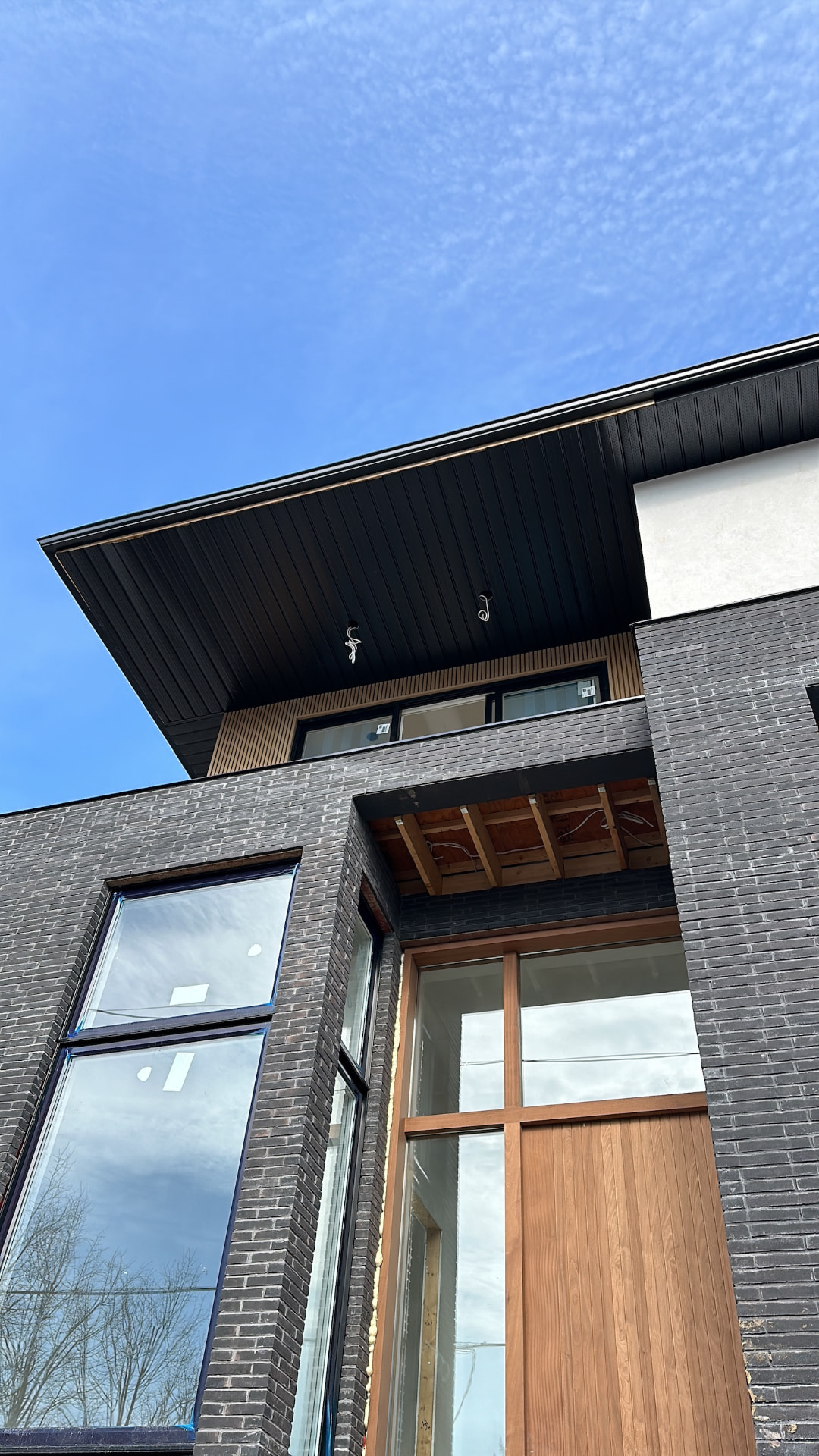 Front entrance with soffit and fascia